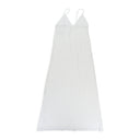 OVERLAPPING SEQUIN SLIP WHITE GOWN