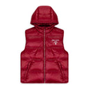 PUFFER LOGO VEST RED OUTERWEAR VESTS