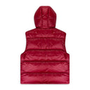 PUFFER LOGO VEST RED OUTERWEAR VESTS