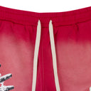 SCREEN PRINTED RED SHORTS