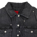 PADDED MULTI RIVET DENIM JACKET
