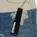 CONTRAST WITH LEATHER BLEACH INDIGO WHITE SKINNY JEANS