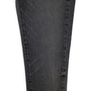 CONTRAST FABRIC WITH LEATHER AGED BLACK SKINNY JEANS