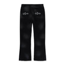 EXCLUSIVE PATCH FLARE BLACK SWEATPANTS