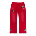 EXCLUSIVE PATCH FLARE RED SWEATPANTS