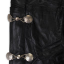 CHILANGO CHARRO LEATHER BLACK PANTS