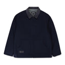 NAVY COLLARED CANVAS WORK JACKET