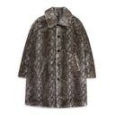 BROWN SNAKE FAUX FUR COAT