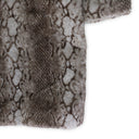 BROWN SNAKE FAUX FUR COAT