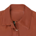 TERRACOTA TRUCKER LEATHER JACKET