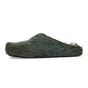 LONG HAIR CALFSKIN FUSSBETT SABOT BLUE SODALITE SLIPPERS