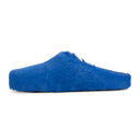 LONG HAIR CALFSKIN FUSSBETT SABOT MAZARINE BLUE SLIPPERS