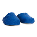 LONG HAIR CALFSKIN FUSSBETT SABOT MAZARINE BLUE SLIPPERS