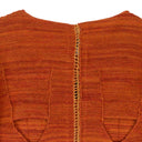 RUST MOTTLE MOON V BOOB SWEATER