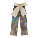 MULTICOLOR CAMO HAND PAINTED BOW TROUSERS