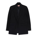 BLACK PEAKED LAPEL BLAZER