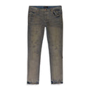 INDIGO OIL REPAIR SKINNY JEANS