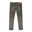 INDIGO OIL REPAIR SKINNY JEANS