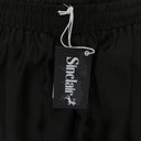 BLACK SILK TRACK PANTS