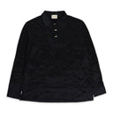 BLACK CHALE LONG SLEEVED SILK POLO