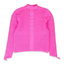 PINK BUBBLEGUM RIB KNIT MOCK SWEATER