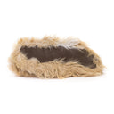 BEIGE TG LONG HAIR SLIPPERS