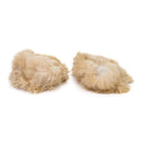 BEIGE TG LONG HAIR SLIPPERS