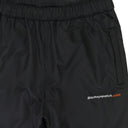 BLACK NYLON TRACK PANTS
