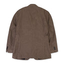 BROWN HOUNDSTOOTH NOTCH LAPEL BLAZER