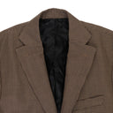 BROWN HOUNDSTOOTH NOTCH LAPEL BLAZER