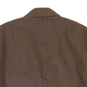 BROWN HOUNDSTOOTH NOTCH LAPEL BLAZER