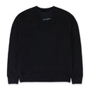 BLACK LAYERED COLLEGIATE DECORTIQUE V-NECK SWEATER