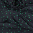 NAVY/GREEN POLKA DOT WRAP DRESS