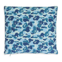 BLUE ABC CAMO COLLEGE SQAURE CUSHION PILLOW