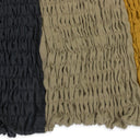 MULTICOLOR SMOCKED LINEN TURTLENECK TANK TOP