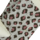 CREAM LEOPARD PATTERN CREW SOCKS