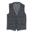 GREY PLAID THREE PIECE SUIT