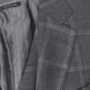 GREY PLAID THREE PIECE SUIT