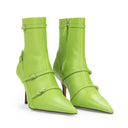 GREEN BELT ANKLE BOOTS
