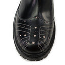 BLACK/WHITE THREAD SIDE LOGO ANKLE BOOTS