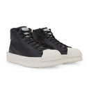 BLACK LEATHER MASTADON HIGH TOP SNEAKER