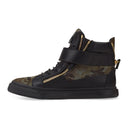 BLACK CAMO GOLDEN EAGLE STRAP SNEAKERS