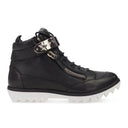BLACK/SILVER SNEAKER WITH METAL BAR SNEAKERS