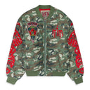 MURD333R.FM GREEN/RED CAMO SPECIAL OPS BOMBER JACKET