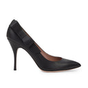 BLACK NERO SIDE BOW HEELS