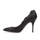 BLACK NERO SIDE BOW HEELS