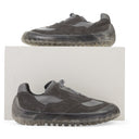 GREY LEATHER/WRAP SOLE SNEAKERS