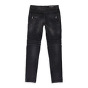 BLACK BIKER SKINNY JEANS