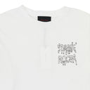 WHITE LONG SLEEVE W/ RIBBON LOGO PRINT T-SHIRT