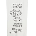 WHITE LONG SLEEVE W/ RIBBON LOGO PRINT T-SHIRT